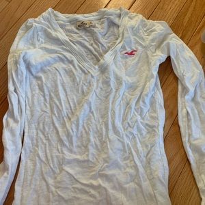 Hollister long sleeve white top